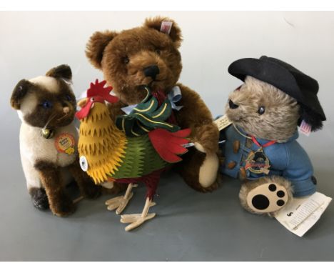 Four boxed limited edition Steiff bears, 2008 Paddington, 2006 Siamy 1930, 2007 Hahn 1892 and 2006 Original 1956-2006.