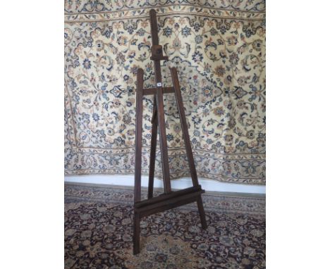 A modern artists studio display adjustable easel 