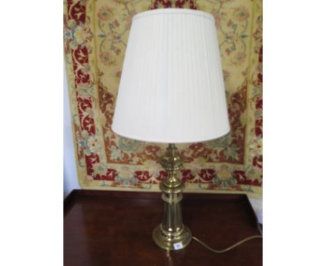 A brass table lamp 84 cm tall 