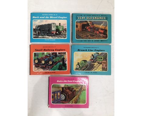 A collection of Railway series books by The Rev. W. Awdry to include: Duck and the Diesel Engine, signed by Awdry; and four o
