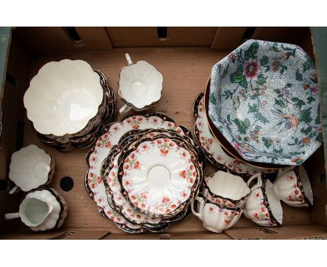 Early 20th century China tea service along with Minton bowl and a Bersham bowl.