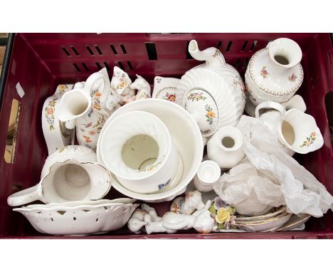 A collection of ceramics to include: Royal Grafton "Malvern" including vases, bon bon dishes, box and cover together Aynsley 