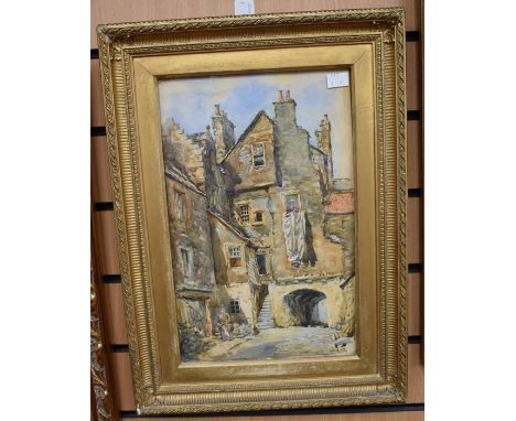 E.J Van Stappen, Antwerp, watercolour, signed and titled, approx 27cm x 18cm; together with a Continental School (19th Centur