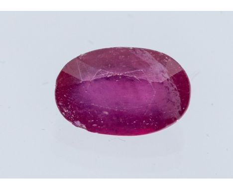 A collection of loose stones to include: An oval cut Ruby, 4.33ct, 11.47 x 7.48 x 5.31mm, colour enhanced, as per Gem & Rudra