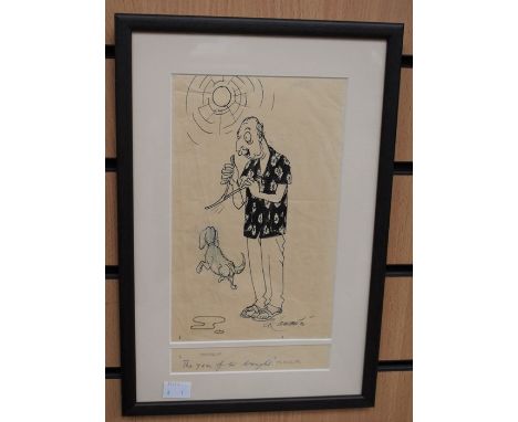 Osbert Lancaster (1908-1986)"Eureka!" - The year of the the drought - 18.viii.76pen and ink sketch, 24.5 x 15cmsigned with ti