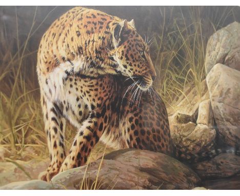 Signed print by Dick Van Heerde called 'At the Water's edge' with certificate.