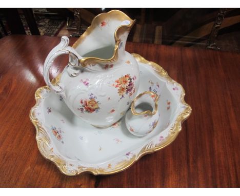 A FOUR PIECE ROYAL DOULTON JUG AND BASIN SET