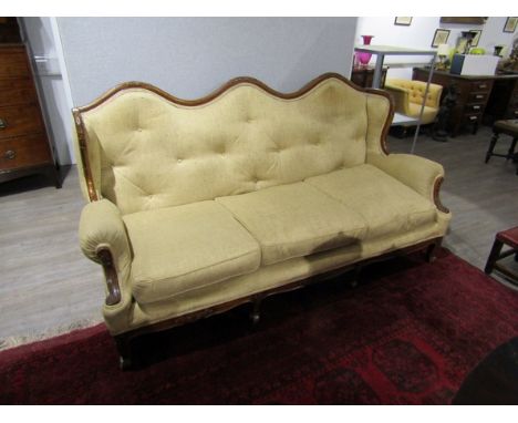 A French style sofa with serpentine back, 182cm long