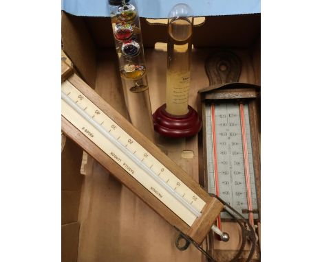 Negretti &amp; Zambra of London external double reading thermometer in painted steel shielded case, a Casella of London therm