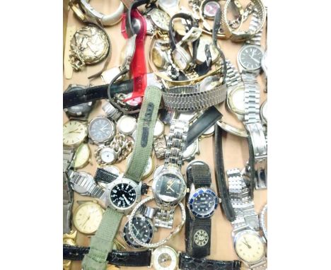 Timex quartz titanium cased wristwatch, Pulsar quartz stainless steel wrist watch with day date, and other quartz and mechani