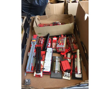 BOX OF FIRE ENGINE TOYS