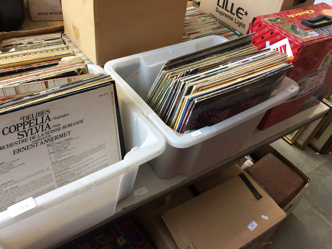 4 BOXES OF LPs
