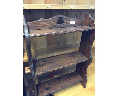 RUSTIC WOOD WALL SHELF. W49CM