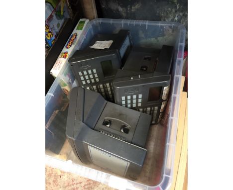 BOX OF BUS TICKET MACHINES
