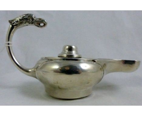 Victorian silver lighter hallmarked London 1894, lacking lid, 133g