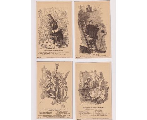 Postcards, Punch Cartoon, WW1, complete set of The New Rake's Progress Series 2, pub. by Jarrold Nos. 13-24, op with leaflet 