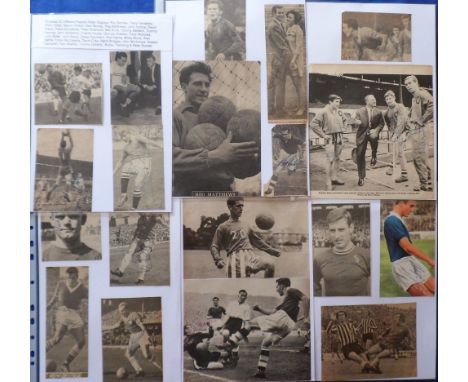 Football autographs, Chelsea FC, a selection of 30+ signatures all on newspaper and magazine extracts 1950/60's inc. Osgood, 