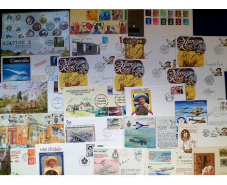 Stamps collection of signed and limited edition First Day Covers to include No 13 Royal Air Force signed by Wing Commander J 