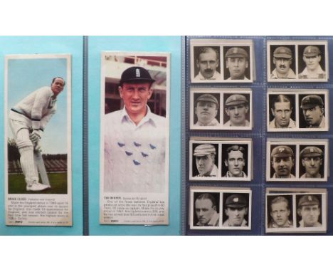 Trade cards, Cricket, three sets, Carr's Biscuits, Cricketers, 'G' size (20 cards, c/m on album pages, gd/vg), Boy's Realm Fa