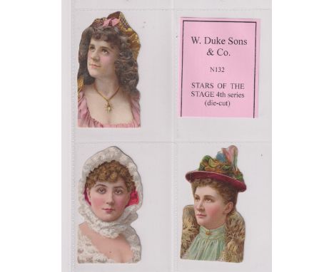 Cigarette cards, USA, Duke's, Stars of the Stage, 4th Series (die-cut), 'X' size (set, 25 cards) (some slight marks &amp; lig