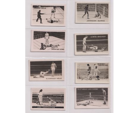 Trade cards, The Rocket, Famous Knock Outs (Boxing), 'M' size (set, 11 cards) (vg)  