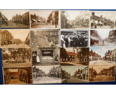 Postcards, Surrey, a fine selection of 29 cards of East St Farnham, Surrey and surrounding area with a good variety of printe