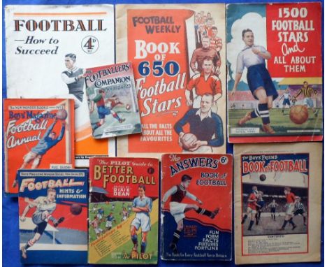 Football booklets, a selection of booklets and magazine give-aways (9) inc. The Footballers Companion 1924/25, Boys Magazine 