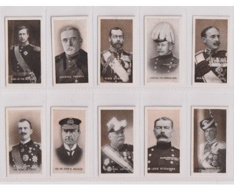 Cigarette cards, W &amp; M Taylor, War Series (Tipperary Cigarettes) (set, 25 cards) (gd/vg)