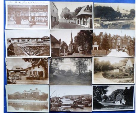 Postcards, Sussex, an RP selection of 23 topographical cards, mostly street scenes and villages inc. St Peter's Church Bexhil