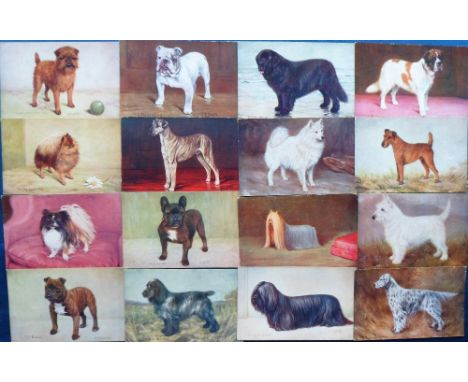 Postcards, Dogs, a selection of approx. 28 cards of dogs illustrated by F T Daws published by Spratt's Copyright Portrait pos