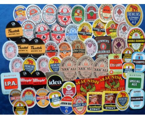Beer labels, a mixed selection of approx. 90 labels, various shapes and sizes, a good mix of brewers inc. Morrell's Coronatio