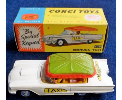 Toys, Corgi, a boxed die-cast Corgi Bermuda Taxi with removable roof (model and box both vg)