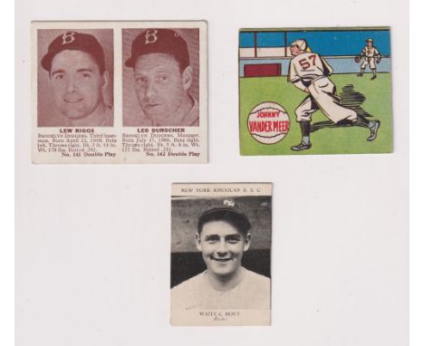 Cigarette &amp; trade cards, USA, Baseball, 3 cards, Dias (Cuba), Baseball pictures, no 2, Waite C Hoyt, M P &amp; Co, Illust