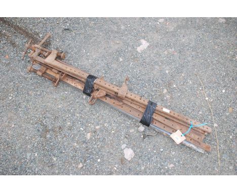 Four x 43'' sash clamps, wooden level etc.