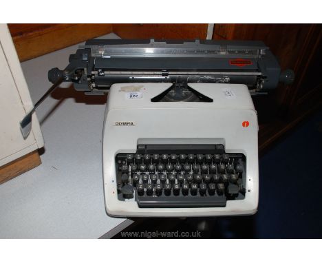 An "Olympia" manual typewriter.