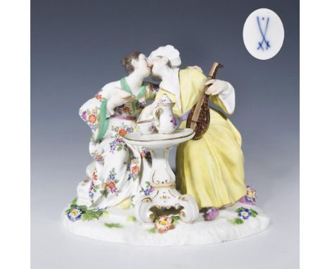 Japaner-Gruppe. Meissen. 1924-1934. Modell-Nr. 610 x (neue Form-Nr. 65519).             Höhe: 10 cm.             Modell von J