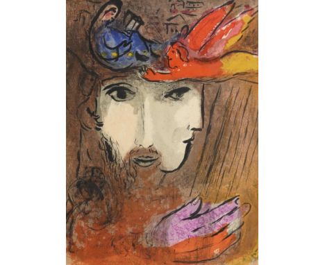                     CHAGALL,             Marc(1887 Ljosna - 1985 Saint-Paul-de-Vence)    "David und Bathseba"Farblithografie.