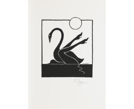                     UNGERER,             Tomi(1931 Straßburg - 2019 Cork)    "Leda mit dem Schwan"Siebdruck. Bleistiftsignatu