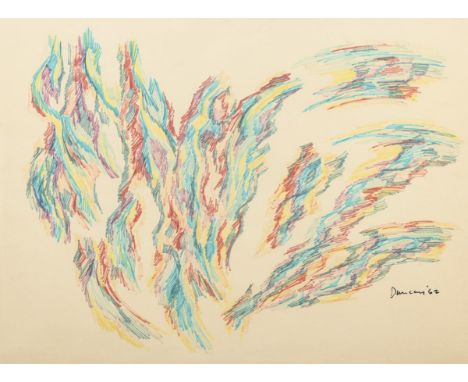                     DUNCAN,             Joseph(*1920)    Abstrakte KompositionFarblithographie. Im Druck signiert, verso mit 