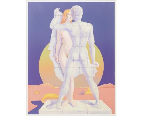                     CLEREN,             Jean-Paul(*1940 Belle-Ile en Mer)    Surrealistisch-erotische SzeneFarblithografie. B