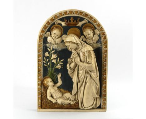                     ROBBIA,             Andrea della (nach)(1435 Florenz –1525 ebd.)    Maria in Anbetung des KindesDurabit (