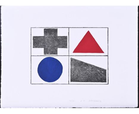                     KAESEBERG, (*1964 Leipzig)    Ohne TitelFarblithografie auf Bütten. Bleistiftsignatur. [19]92. Exemplar: 