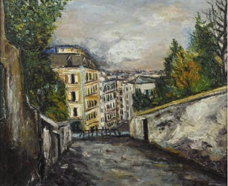                     QUIZET,             Alphonse Leon(1885 Paris - 1955 ebd.)    Pariser StraßenszeneÖl/Leinwand. Rechts unte