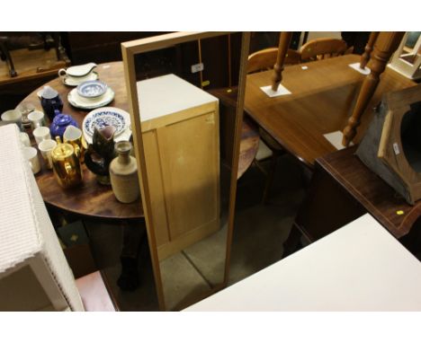 An oblong mirror