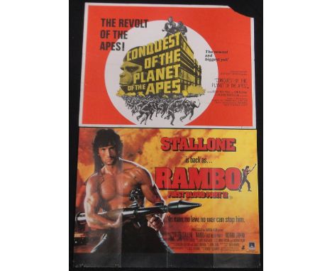 Conquest of the Planet of the Apes (20th Century Fox - 1972),Quad Film Poster, 30 x 40" (Good), Rambo: First Blood Part II (C