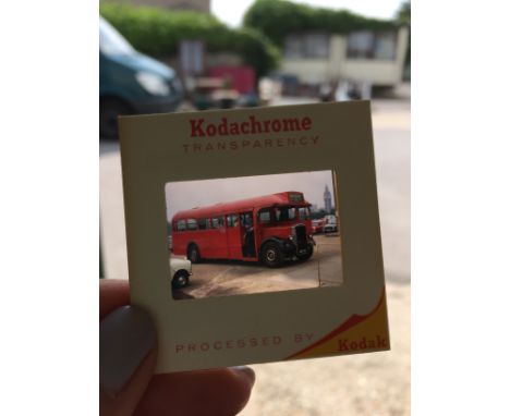 A very large collection of 35mm slides of Trollybuses, Buses, Transport Meetings and Trains, c.1960's/'70s, and a 35mm slide 