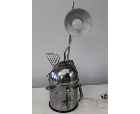 An unusual table lamp made from kitchen utensilsh approx 60cm 