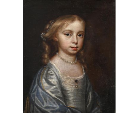 CIRCLE OF SIR PETER LELY (ENGLISH 1618-1680) PORTRAIT OF ELIZABETH, DAUGHTER OF SIR WILLIAM JAMES ESQ Oil on canvas 46 x 38cm