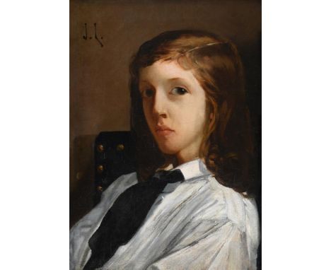 JULES JOSEPH LEFEBVRE (FRENCH 1836 - 1911) PORTRAIT OF ARTHUR LOUIS JULES EUGENE MAGUET (1852 - 1873) Oil on canvas Signed wi