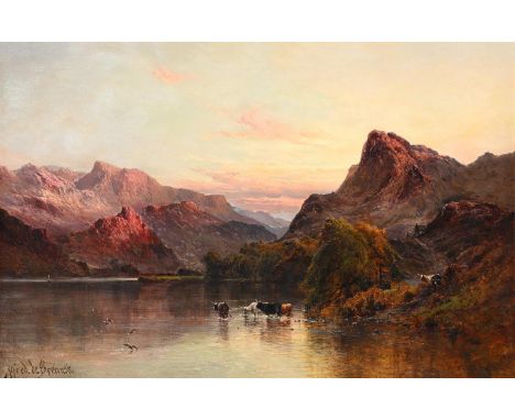 ALFRED DE BREANSKI SENIOR (BRITISH 1852-1928) THE BERWYN HILLS, NORTH WALES Oil on canvas Signed (lower right) 61 x 92cm (24 